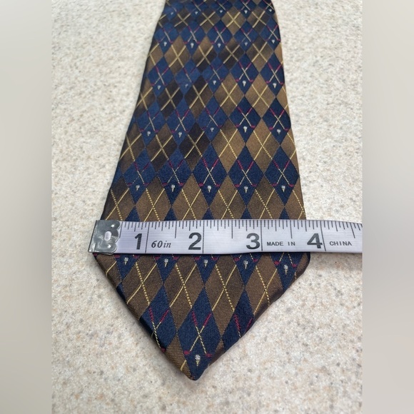 Lands’ End Silk Golf Motif Navy Blue Tie 58” - Picture 6 of 7